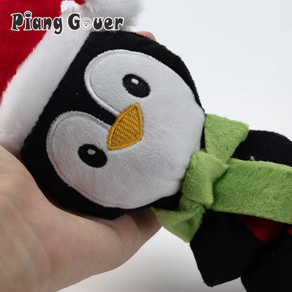 Christmas Elf Penguin Pet Squeaky Sound Toy Cute Animal Squeak Dog Toy Puppy