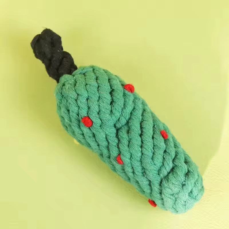 Christmas Pet Chew Toy Cotton Rope Interactive Bone Shape Christmas Tree for Dogs Puppy Teeth Cleaning Relieve Boredom Toys
