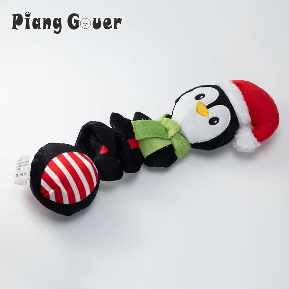 Christmas Elf Penguin Pet Squeaky Sound Toy Cute Animal Squeak Dog Toy Puppy
